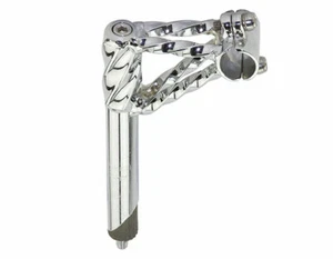 Steel Plated CHROME Bicycle Double Twisted Stem 22.2mm Lowrider Cruiser Chopper - Picture 1 of 1