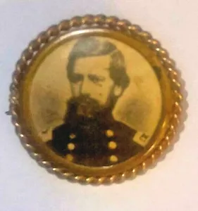 INSIGNIA BOTÓN PINBACK PIN DE SOLDADO DE LA UNIÓN FOTO 1.25" NO INCLUIDA OLIVER HOWARD - Imagen 1 de 3