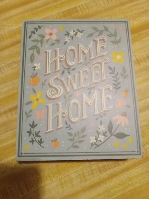 "Home Sweet Home" Box Sign Wooden Sitter Summer Floral Word Sign PBK - Image 1 of 2