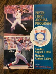 1990 Hall of Fame 51st  Annual Program Sunday Aug 5 Monday Aug 6 Cooperstown NY