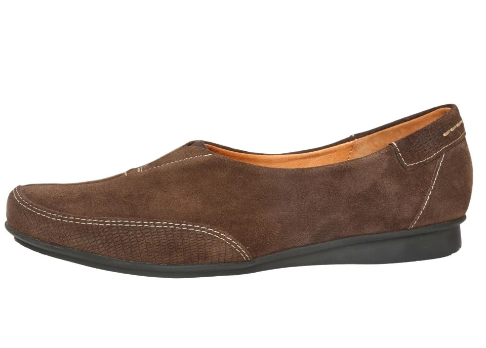 Taos Womens Marvey Chocolate Brown Suede Flat Slip on Driving Shoes Size 39