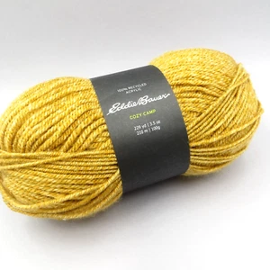 Eddie Bauer Cozy Camp Yarn Skein Dark Marigold Yellow Acrylic 4 Medium Worsted - Picture 1 of 5