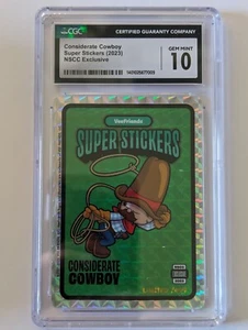 2023 Veefriends Super Stickers NSCC Exclusive Considerate Cowboy CGC 10 Gem Mint - Picture 1 of 2