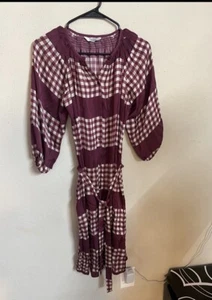 Womens Dress Silk Tucker Colorful Button Prairie - Picture 1 of 11