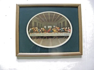 Framed Oval Picture of The Last Supper - Picture 1 of 7