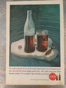 Anuncio Revista Coca Cola, Vintage 1960, 63/4" X 10". Ver comentarios e imagen. - Imagen 1 de 2