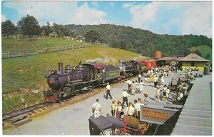 Vintage North Carolina Railroad Postcard Blowing Rock Tweetsie Double Header - Picture 1 of 2