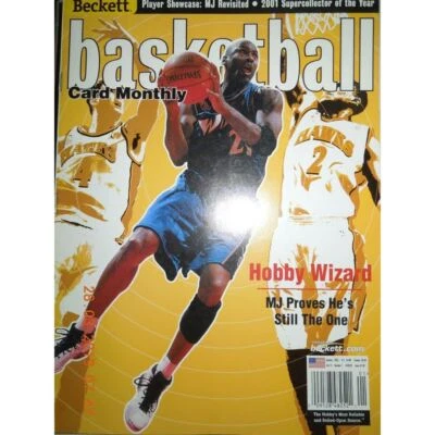 MICHAEL JORDAN beckett basketball card monthly HOBBY WIZARD jan 2002 Foto 1 de 3