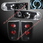 Set of Black Halo Projector Headlights + Taillights for 98-04 Chevrolet Blazer