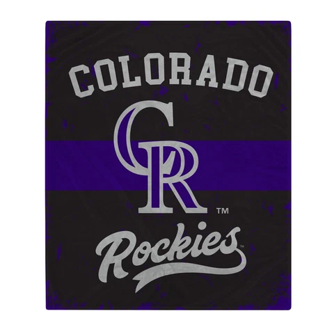 Colorado Rockies MLB 60'' x 70'' Retro Stripe Flannel Blanket-W18765364290 Cover