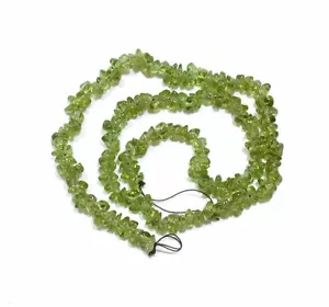 Arizona Peridot Nugget Mixed Green Chip Bead 15" Strand 5mm to 7mm - Picture 1 of 1