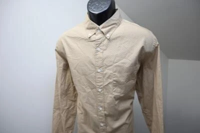 J Crew Flex Dress Shirt Brown Spotted Casual Button Up Mens Sz Large - Image 1 of 4