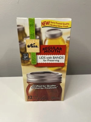 Tapas de tarro BALL con bandas para conservar - Boca regular - Caja abierta de 12 unidades Foto 1 de 2