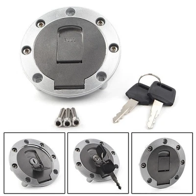 7 Hole Fuel Gas Tank Cap Lock w/ Key Fit Yamaha FZR250 FZR400 FZR600 750 /1000 — 第 1/4 张图片