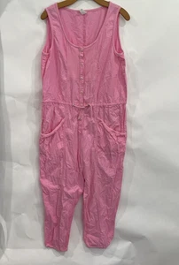 La Blanca Sz L Pink Jumpsuit Coverup Pool Party Barbie Comfort Sporty Beachy Fun - Picture 1 of 18