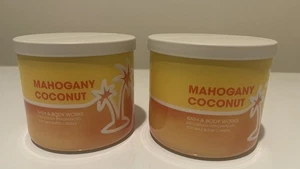 Bath & And Body Works Mahogany Coconut 3 Wick Candle x 2 - Picture 1 of 1