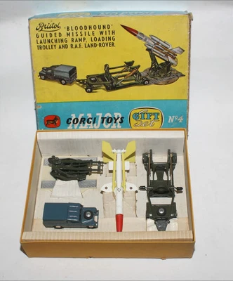 Corgi Gift Set 4 RAF Rocket Age Land Rover & Missile, VGC in Original Box - Image 1 of 4