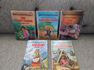 Great Illustrated Classics Lot Of 5 Children's HC Baronet Books - Picture 1 of 4