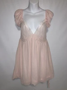 VTG Y2K Victorias Secret Sexy Little Things Babydoll Sheer Top Blouse Large - Picture 1 of 8