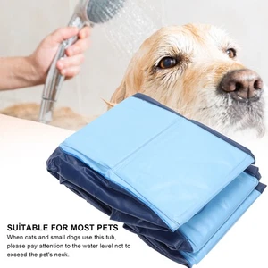 Foldable Pet Bath Tub For Cleaning And Grooming Size S Blue - Picture 1 of 12