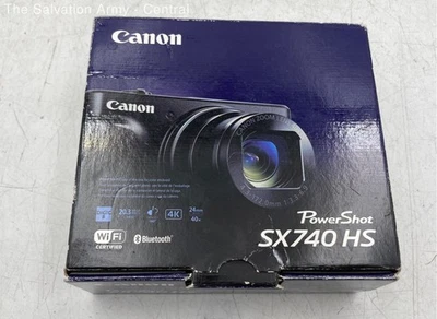 Lente zoom compacta negra para cámara digital Canon PowerShot SX740 HS en caja Foto 1 de 4