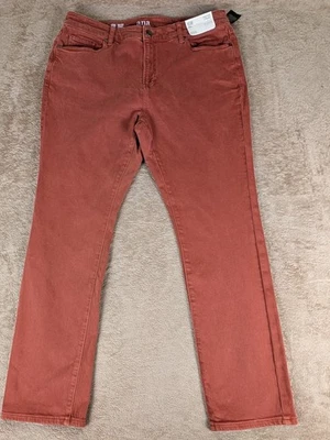 a.n.a. High Rise Straight Leg Women's Stretch Jean 16 Brandy Brown (38 x 31) NWT - Image 1 of 4