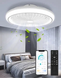 47cm LED Ceiling Fan with Lights, 3 Color Temperature Ceiling Lights - Picture 1 of 5
