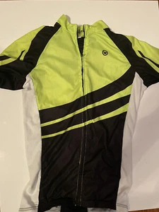 Canari Size Medium Cycling Road Bicycle Jersey HiViz Yellow Black and White - Picture 1 of 4