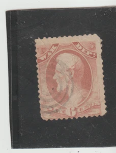 US Scott #O117 War Department 6ct Official Used Fancy Cancelation CXL Paper Fold - Picture 1 of 1
