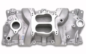 Edelbrock 2101 Performer SBC 1955-1986 Intake Manifold NON-EGR Dual Plane Chevy - Picture 1 of 7