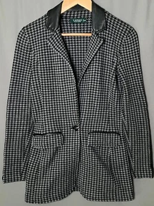 Lauren Ralph Lauren XS Houndstooth Single Button Academia Blazer - Picture 1 of 10