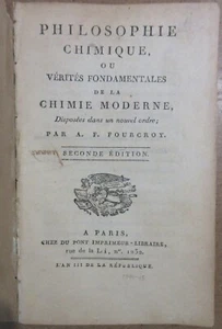 Fourcroy Filosofía Química 1794 Edición Firmada Por El Autor Ciencias Química - Imagen 1 de 7