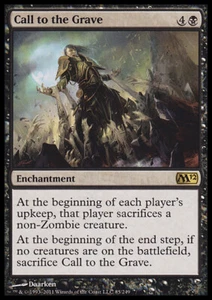 CALL TO THE GRAVE NM M12 MTG Black - Enchantment Rare - Picture 1 of 1