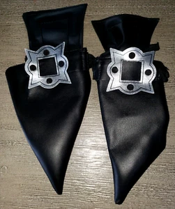 GIRLS HALLOWEEN SHOE COVERS FOR WITCH COSTUME 10 inch long CUTE! - Picture 1 of 1