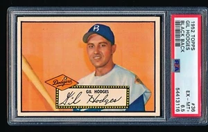 Topps Gil Hodges 1952 espalda negra #36 PSA 6,5 - Imagen 1 de 2