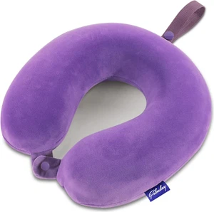 Neck Pillow for Memory Foam - Airplane Pillows for Sleeping with Attachable Snap - Picture 1 of 6