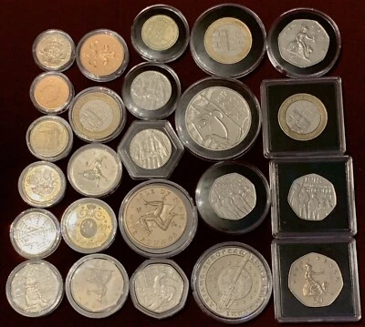 Coin Capsules ALL SIZE from 22mm to 45mm circle / square / with foam & 7 sides