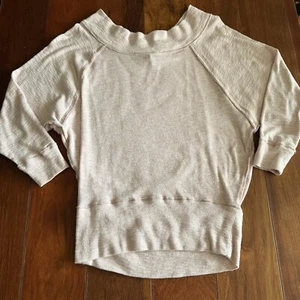 Free People Sweater Womens P/S Light Pink Off Shoulder Knit Pullover Sweater - Picture 1 of 6
