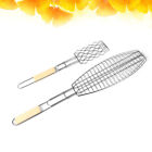 2 Pcs Fish Grilling Rack for Top Griddle Outdoor Barbecue Tool