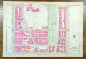 1916 HAMILTON HEIGHTS MANHATTAN Map NEW YORK CITY NY ~ Old Antique Original - Picture 1 of 11