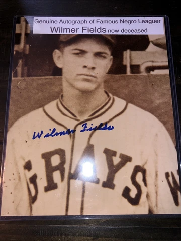 AUTOGRAPHED 8x10 WILMER FIELDS NEGRO LEAGUE PHOTO HOMESTEAD GRAYS Cover