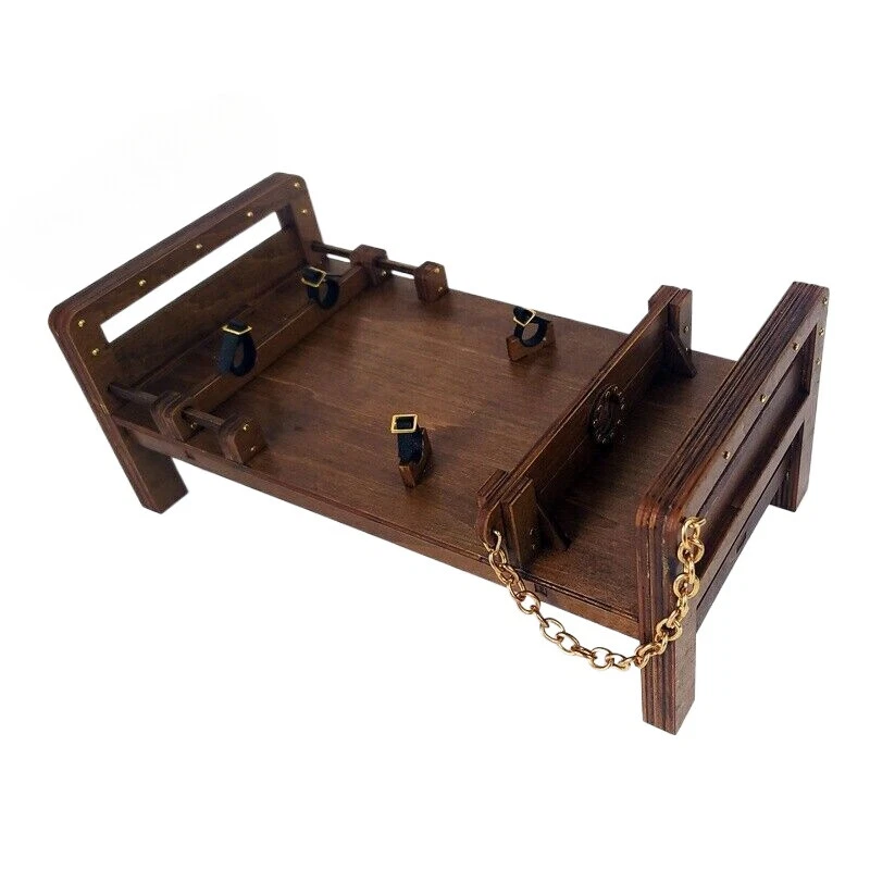 Herramienta de tortura de madera para mujer soldado 1/12 esposas accesorios de escena de marionetas Foto 1 de 4