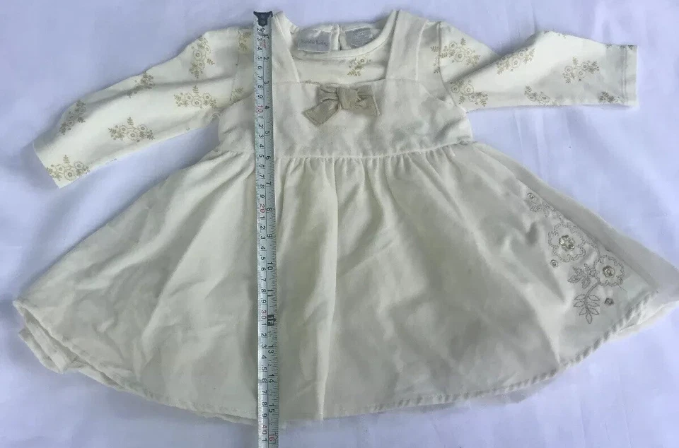 Koala Kids Baby Girl 2шт наряд длинным рукавом футболка с платьем 12 месяцев праздник - Изображение 1 из 4