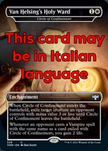 MTG CIRCLE OF CONFINEMENT FOIL EXC VAN HELSING'S HOLY WARD - DRACULA VOW D IT - Picture 1 of 1