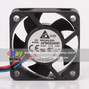 Delta AFB0524HD DC24V 0.11A 50*50*15mm 3-wire 5600RPM Silent Cooling Fan - Picture 1 of 4