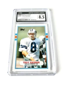 1989 Topps Traded Troy Aikman Football Card 70T Graded 8.5 CGC - Picture 1 of 2