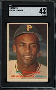 1957 Topps #76 Roberto Clemente SGC 4 HOF Pittsburgh Pirates Baseball Card