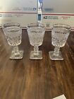 3 Imperial Crystal Cape Cod 5 1/2" 9 oz. Luncheon Low Water Goblets Wine Glass