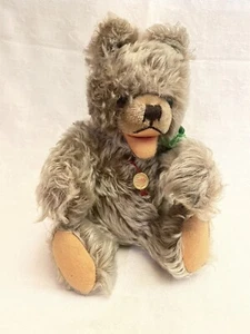Alter Teddybär Bär Hermann mit Plakette ca 28 cm - Bild 1 von 13