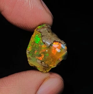 9,10 ct natürlicher äthiopischer Opal Multi Feuer Öl grob AAA-Qualität loser Edelstein - Bild 1 von 6